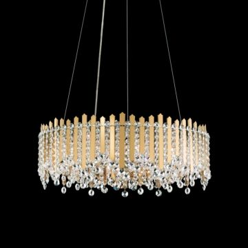 Chatter 12 Light Pendant in Stainless Steel by Schonbek
