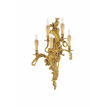 Metropolitan European 5 Lt Wall Sconce in Aged French Gold