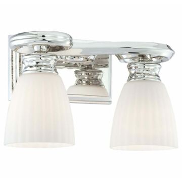 Metropolitan European 2 Light Bathroom Vanity Light in Polished Nickel