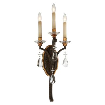 Metropolitan Chateau Nobles 3 Light Wall Sconces in Raven Bronze