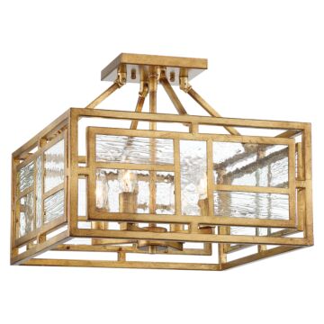 Metropolitan Edgemont Park 4 Light Ceiling Light in Pandora Gold Leaf