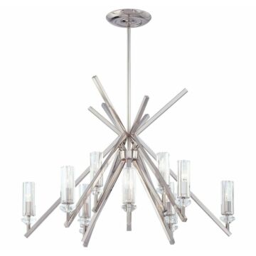 Fusano 12 Light Chandelier in Polished Nickel by Metropolitan