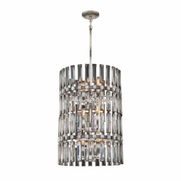 Metropolitan Belle Aurore 12 Light 17 Inch Pendant Light in Shadow Silver Leaf