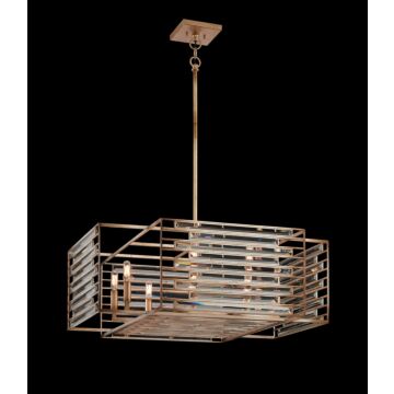 Metropolitan Ruxton Hall 8 Light Pendant Light in Skyline Gold Leaf