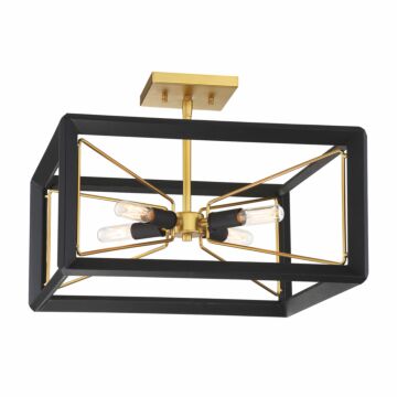 Metropolitan Sable Point 4 Light Ceiling Light in Sand Black