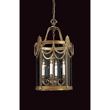 Metropolitan Four Light Foyer Pendant in Dor? Gold by Metropolitan
