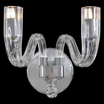 Metropolitan Two Light Wall Sconce in Chrome by Metropolitan