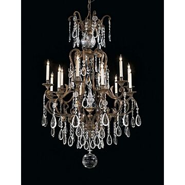 Metropolitan Vintage 38.25 Inch 12 Light Chandelier in Oxidized Brass