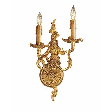Metropolitan European 2 Lt Wall Sconce in French Gold