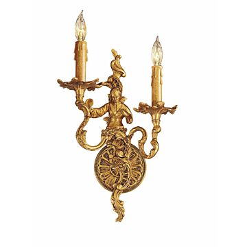 Metropolitan European 2 Lt Wall Sconce in French Gold