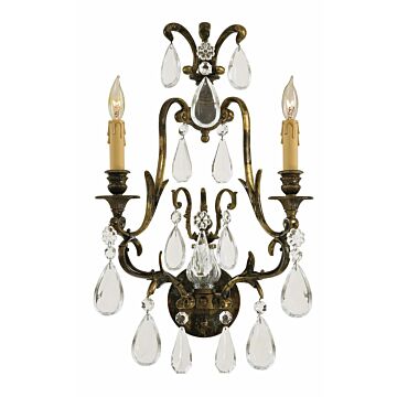 Metropolitan Two Light Wall Sconce in Oxidized Brass by Metropolitan