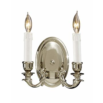 Metropolitan European 2 Lt Wall Sconce in Polished Chrome