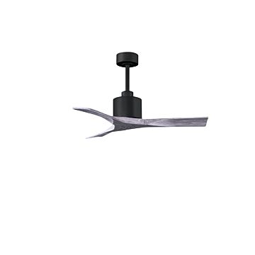 Nan 6-Speed DC 42 Ceiling Fan in Matte Black with Barnwood Tone blades