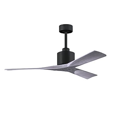 Nan 6-Speed DC 52 Ceiling Fan in Matte Black with Barnwood Tone blades