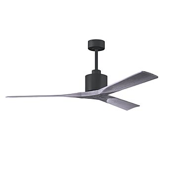 Nan 6-Speed DC 60 Ceiling Fan in Matte Black with Barnwood Tone blades