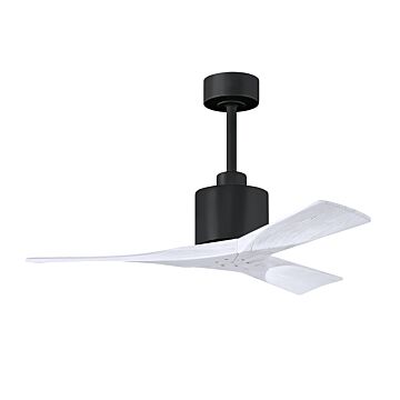 Nan 6-Speed DC 42 Ceiling Fan in Matte Black with Matte White blades