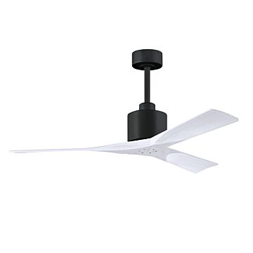Nan 6-Speed DC 52 Ceiling Fan in Matte Black with Matte White blades