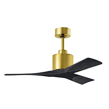 Nan 6-Speed DC 42 Ceiling Fan in Brushed Brass with Matte Black blades