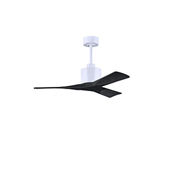 Nan 6-Speed DC 42 Ceiling Fan in Matte White with Matte Black blades