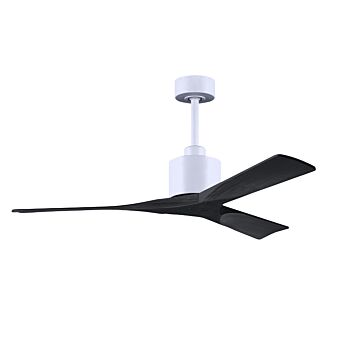 Nan 6-Speed DC 52 Ceiling Fan in Matte White with Matte Black blades