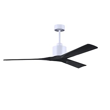 Nan 6-Speed DC 60 Ceiling Fan in Matte White with Matte Black blades