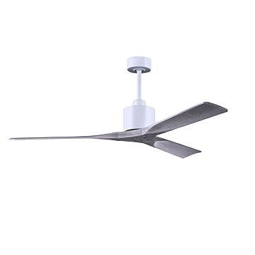 Nan 6-Speed DC 60 Ceiling Fan in Matte White with Barnwood Tone blades
