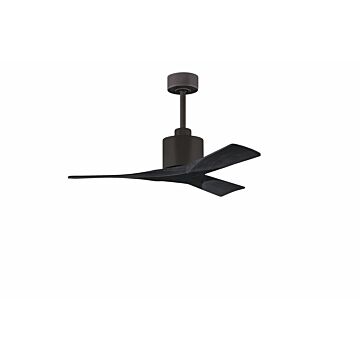 Nan 6-Speed DC 42 Ceiling Fan in Textured Bronze with Matte Black blades