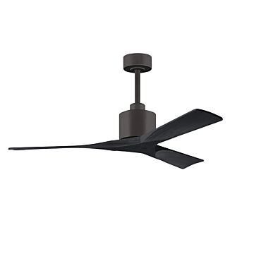 Nan 6-Speed DC 52 Ceiling Fan in Textured Bronze with Matte Black blades