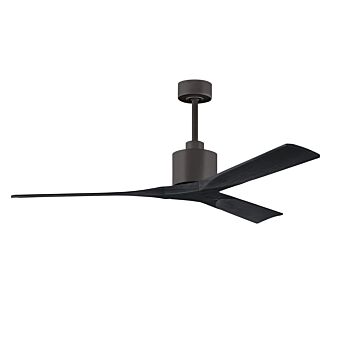 Nan 6-Speed DC 60 Ceiling Fan in Textured Bronze with Matte Black blades