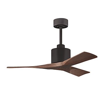 Nan 6-Speed DC 42 Ceiling Fan in Textured Bronze with Walnut blades