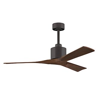 Nan 6-Speed DC 52 Ceiling Fan in Textured Bronze with Walnut blades