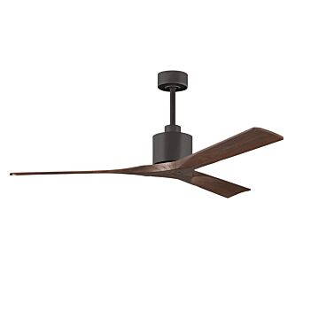 Nan 6-Speed DC 60 Ceiling Fan in Textured Bronze with Walnut blades