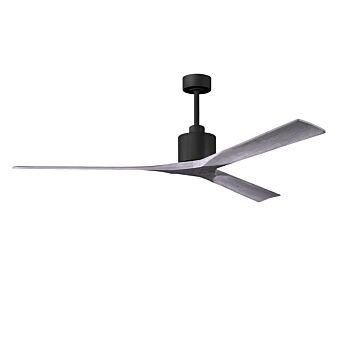 Nan XL 6-Speed DC 72 Ceiling Fan in Matte Black with Barnwood Tone blades