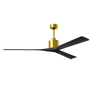 Nan XL 6-Speed DC 72 Ceiling Fan in Brushed Brass with Matte Black blades