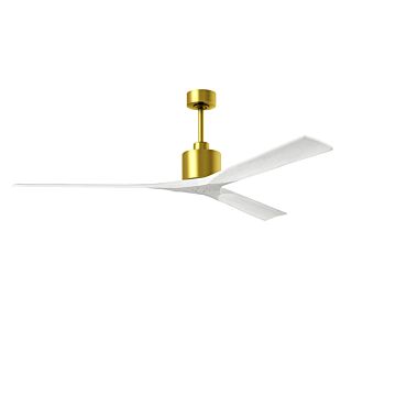 Nan XL 6-Speed DC 72 Ceiling Fan in Brushed Brass with Matte White blades