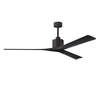 Nan XL 6-Speed DC 72 Ceiling Fan in Textured Bronze with Matte Black blades