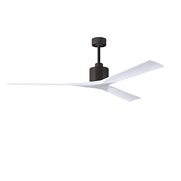 Nan XL 6-Speed DC 72 Ceiling Fan in Textured Bronze with Matte White blades