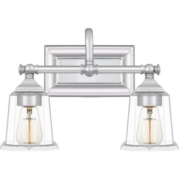 Nicholas Two Light Bath in Polished Chrome by Quoizel