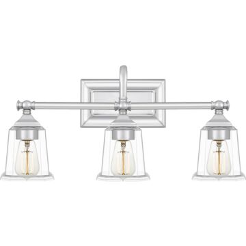 Nicholas Three Light Bath in Polished Chrome by Quoizel