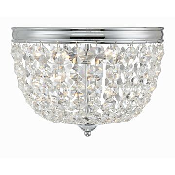 Nola Two Light Flush Mount in Polished Chrome by Crystorama