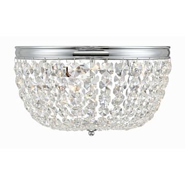 Nola Three Light Flush Mount in Polished Chrome by Crystorama