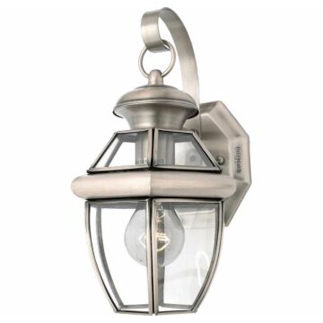 Newbury One Light Outdoor Wall Lantern in Pewter by Quoizel