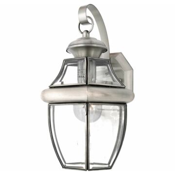 Newbury One Light Outdoor Wall Lantern in Pewter by Quoizel