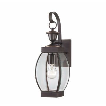 Oasis One Light Outdoor Wall Lantern in Medici Bronze by Quoizel