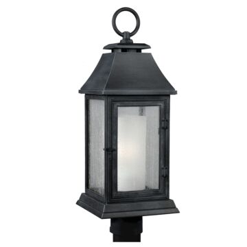 Shepherd One Light Post Lantern in Dark Weathered Zinc by Visual Comfort Studio