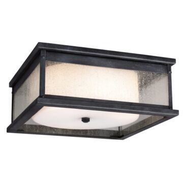 Pediment Three Light Flush Mount in Dark Weathered Zinc by Visual Comfort Studio