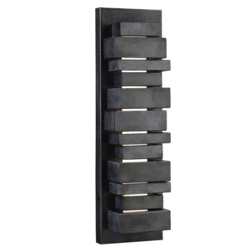 Ledgend LED Outdoor Wall Sconce in Dark Weathered Zinc by Visual Comfort Studio