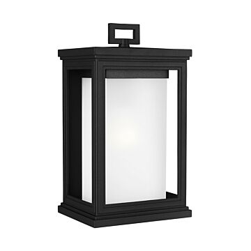 Generation Lighting Roscoe 13.5" Outdoor Wall Lantern in Textured Black