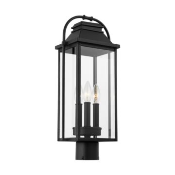 Wellsworth Three Light Outdoor Post Lantern in Textured Black by Visual Comfort Studio