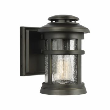 Newport One Light Outdoor Wall Lantern in Antique Bronze by Visual Comfort Studio